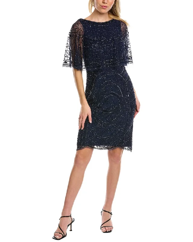 Women's Resort Apparel Huge Savings On Parisian Styles Adrianna Papell Cape Cocktail Mini Dress