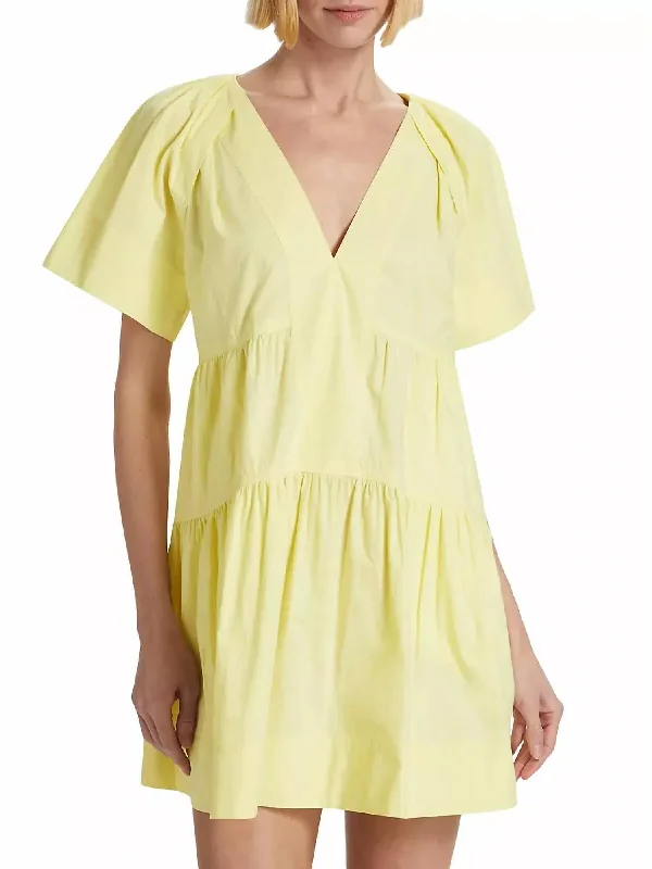 Women's Apparel And Garments Celebrate With Big Savings Camila Mini Dress In Canary