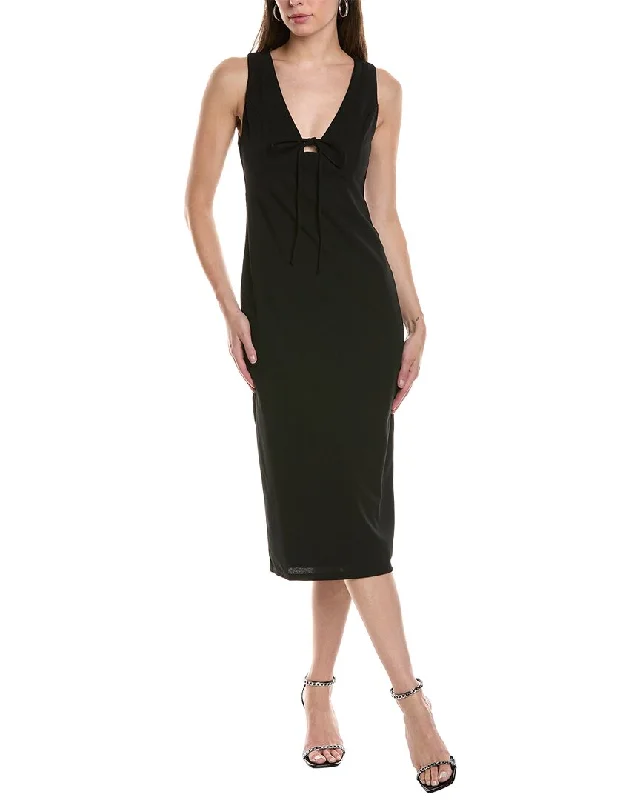 Affordable Women's Clothing Limited-Time Offer Krisa Keyhole Midi Dress