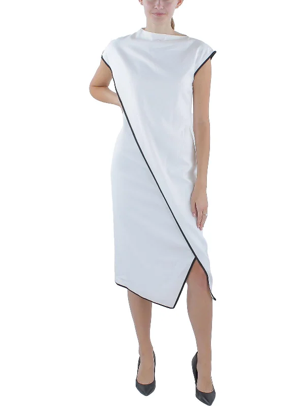 Women's Outdoor Attire Lighten Up With Nordic Styles Womens Asymmetric Wrap Midi Dress