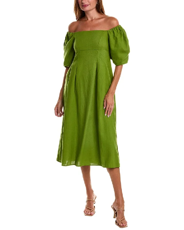 Women's Plus-Size Clothes Lighten Up With Nordic Styles JL LUXE Midi Dress