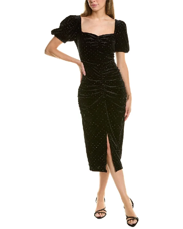 Women's Party Clothes Anniversary Sale o.p.t. Embellished Velvet Midi Dress