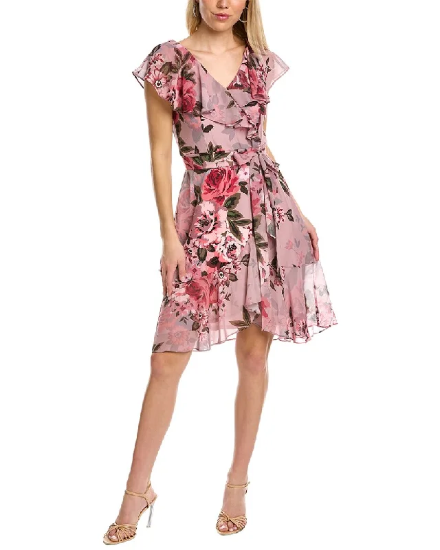 Women's Occasion Wear Apparel Early Access To Art Deco Styles Sale Adrianna Papell Flutter Sleeve Daycasion Mini Dress