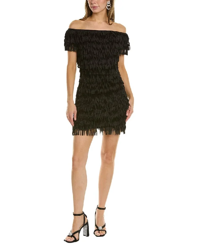 Women's Travel Garments Latest Fashion SHO by Tadashi Shoji Fringe Mini Dress