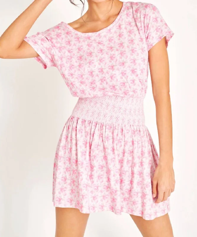 Women's Casual Wear Outfit Exclusive Sale Amore Mini Dress In Rose Patch