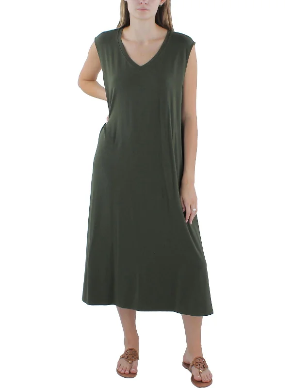 Women's Transitional Garments Exclusive Sale Womens Tencel Midi Dress