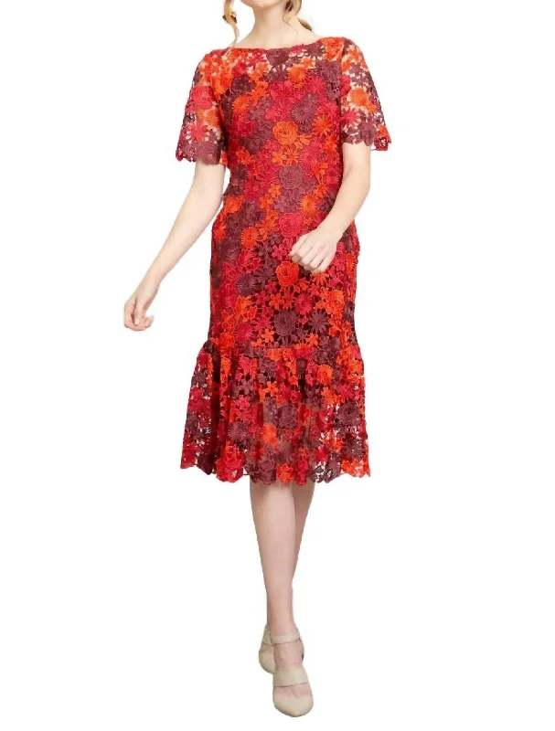 Women's Everyday Apparel Trend Alert Brigitte Embroidered Midi Dress