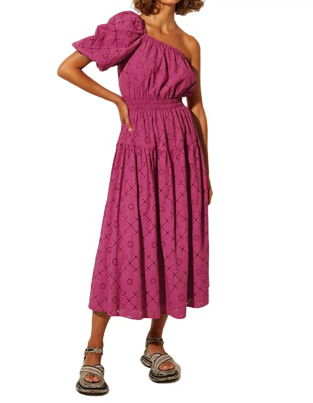 Women's Transitional Outfit Chic Style Anise Maxi Dress In Mulberry