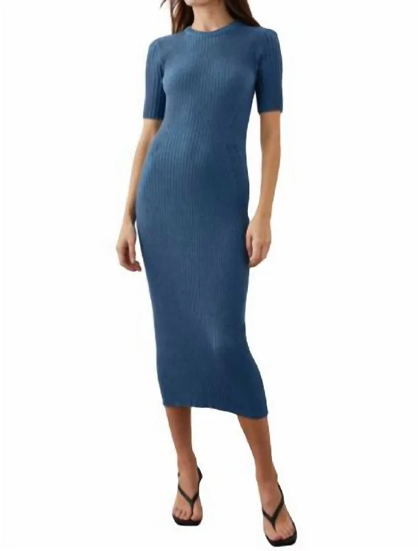 Affordable Luxury Women's Apparel Exclusive Sale Genesis Midi Dress In Lake Melange