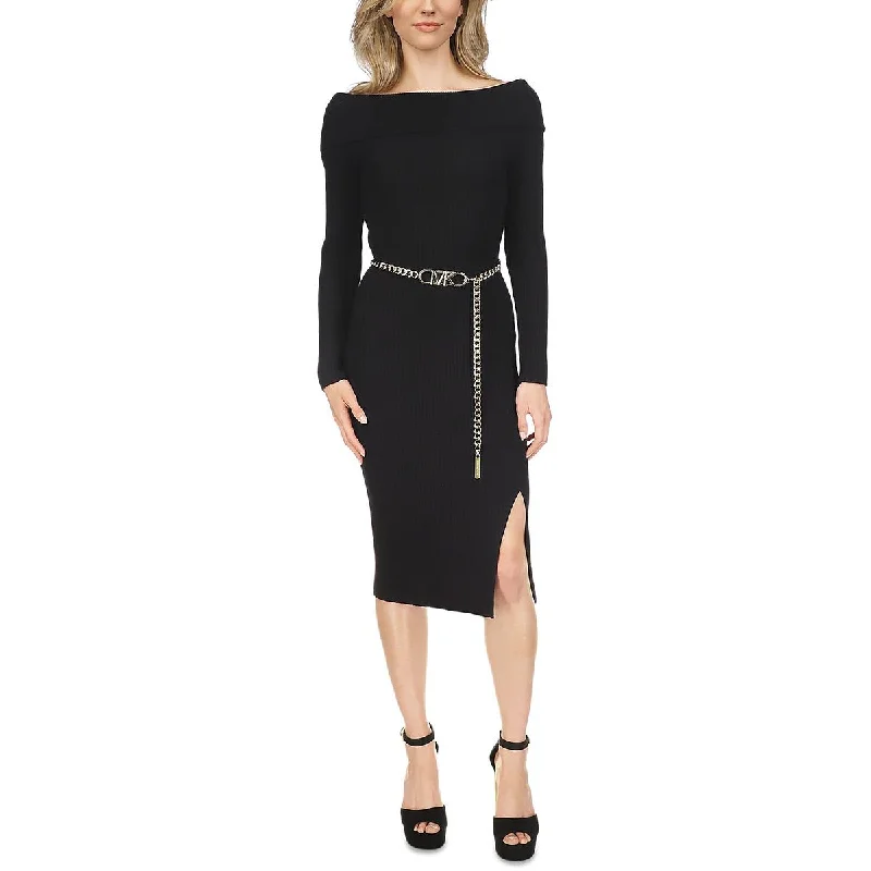 Women's Evening Attire Anniversary Sale Michael Kors Womens Ribbed Wool Bodycon Dress