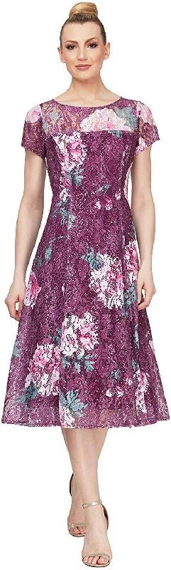 Women's Outdoor Activity Garments Limited - Time Bundle SL Fashions 9119375 Floral Midi Formal Dress