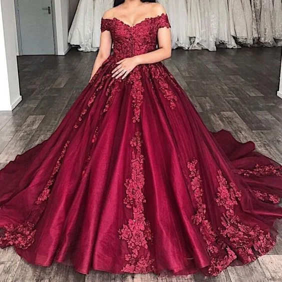 Sustainable Fashion Clothing For Women Special Offer Off the Shoulder Prom Dresses with Appliques Quinceanera Gowns   cg15052