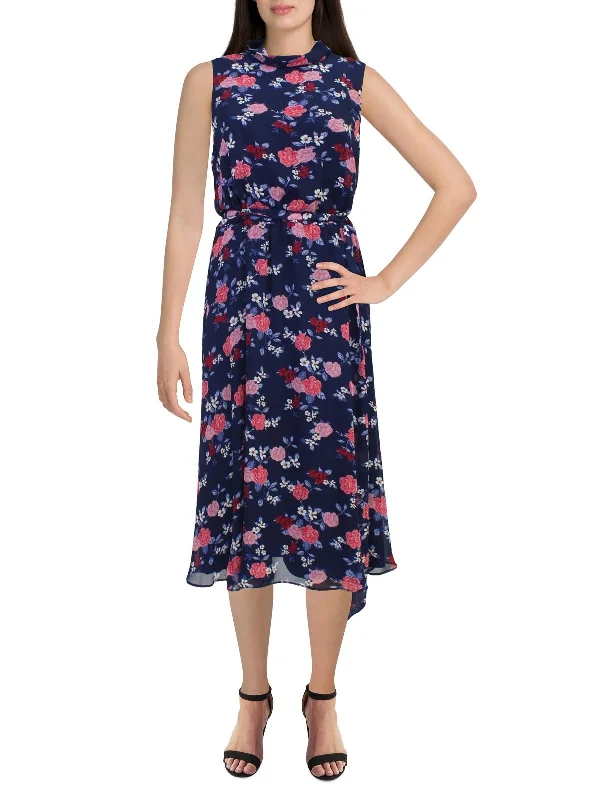 Women's Sports Apparel Save On Inspired Styles Womens Floral Sleeveless Midi Dress