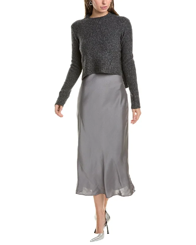 Women's Functional Outdoor Garments Latest Fashion AllSaints 2pc Tierny Wool & Yak-Blend Popover Sweater Midi Dress