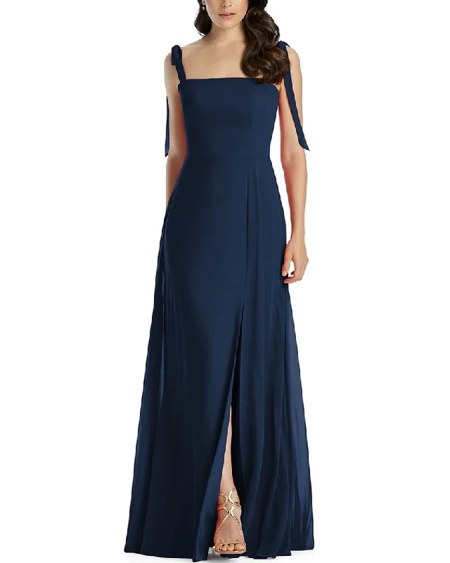 Women's Holiday Clothing End Of Season Sale Dessy Collection Tie-Shoulder Chiffon Maxi Dress