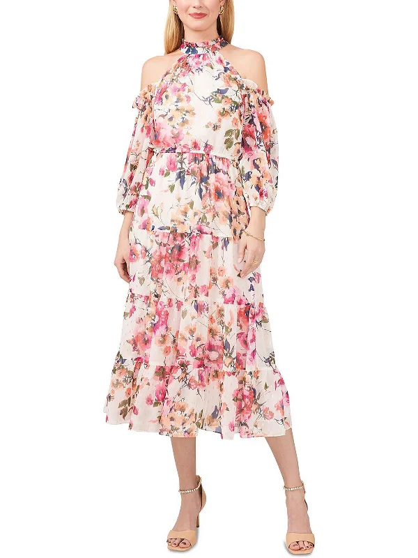 Women's Seasonal Clothing Huge Savings On Parisian Styles Womens Floral Print Calf Midi Dress