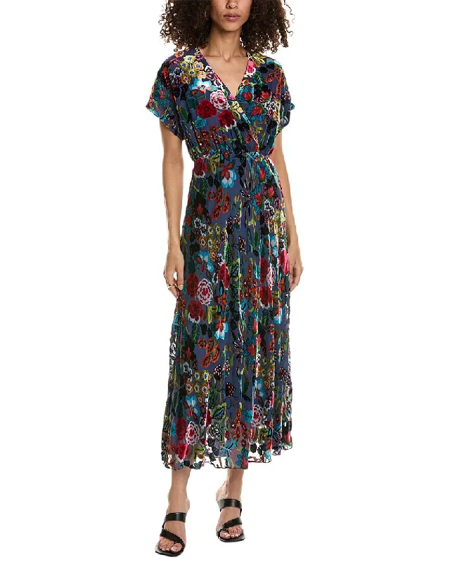 Women's Transitional Garments Limited Quantities Johnny Was Connie Silk-Blend Maxi Dress