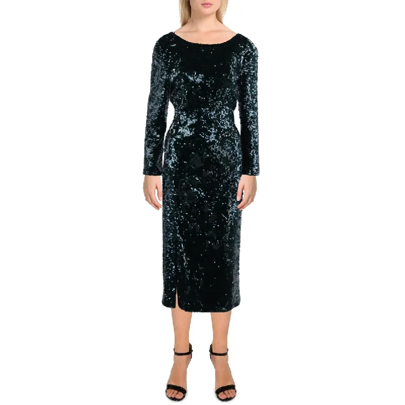 Affordable Luxury Women's Garments Last Chance Sale Dress The Population Womens Natalie Sequined Midi Bodycon Dress