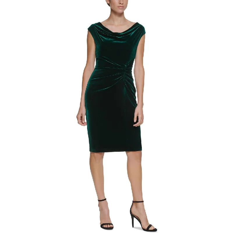 Women's Activewear Garments Spring Fashion Vince Camuto Womens Velvet Midi Bodycon Dress