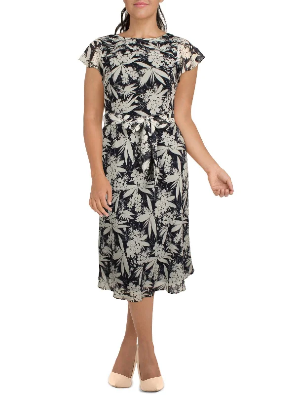 Women's Workout Clothing Big Savings On Rustic Countryside Styles Womens Georgette Floral Midi Dress