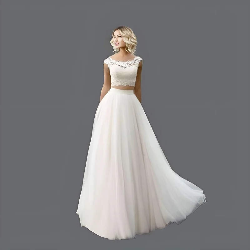 Women's Clothing Apparel Sets Pastel Styles ROSA Two Piece Wedding Dress