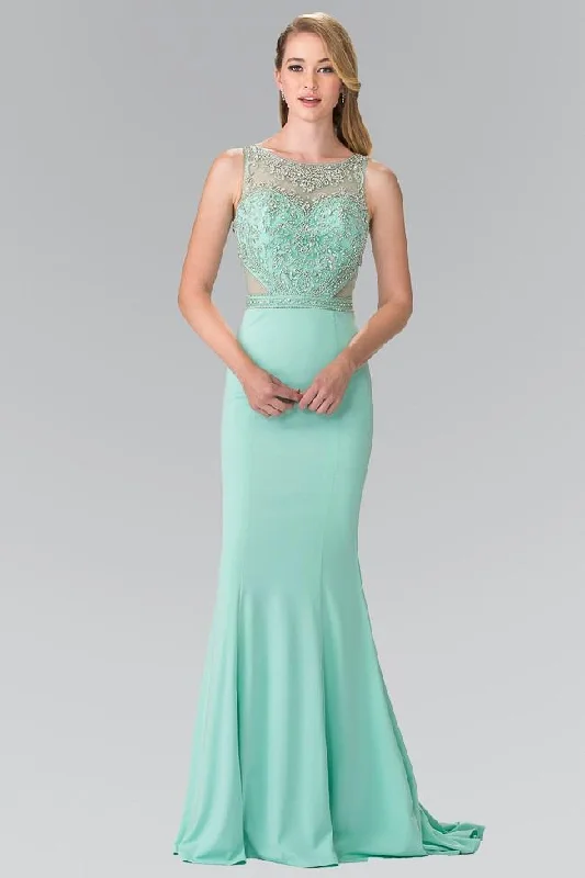 Women's Charming Outfit For Events Special Offer Elizabeth K - GL2267 Sleeveless Beaded Long Dress