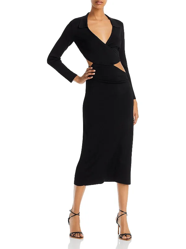 Women's Trendy Apparel Trendy Styles Cristina Womens Knit Cut-Out Midi Dress