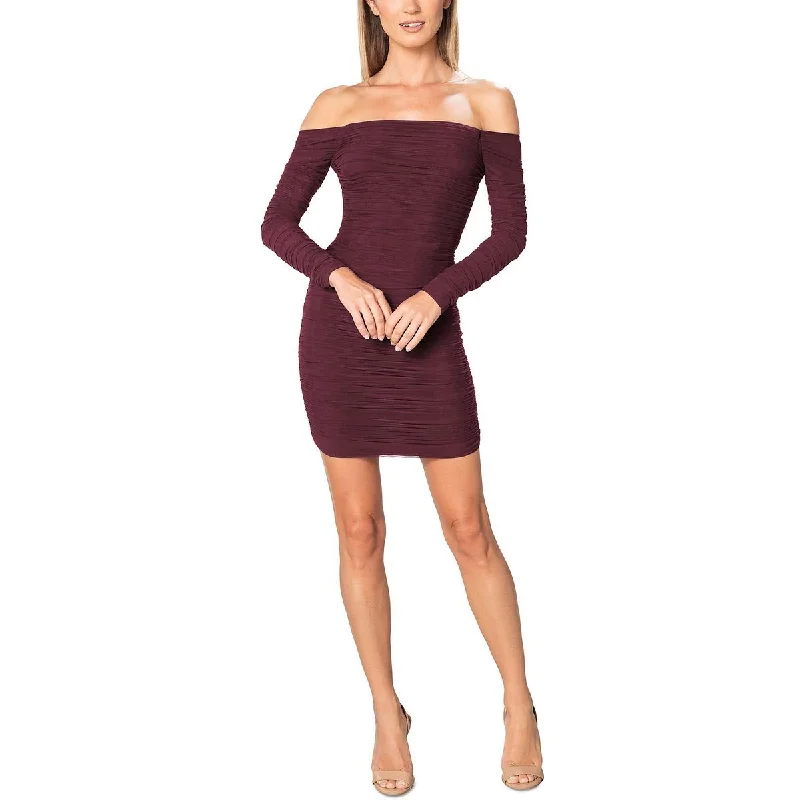 Women's Clothing For Special Occasions Holiday Sale Dress The Population Womens Ruched Mini Bodycon Dress