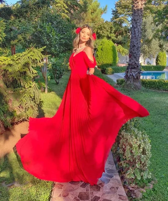 Women's Clothing Outfit Set Seasonal Fashion Red ball gowns, Long evening dress,prom dresses,   cg14932