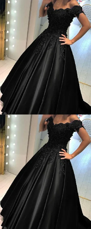 Women's Seasonal Apparel Mid - Week Surprise Boho Prom Dress, black ball gown prom dress off the shoulder   cg13761