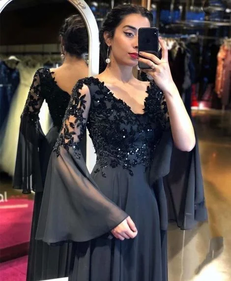 Affordable Women's Attire Last Chance Sale Long Puffy Sleeve Prom Dresses A Line Evening Formal Gown,   cg14584