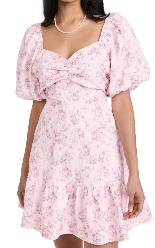 Women's Seasonal Apparel Anniversary Sale Floral Mini Dress in Pink