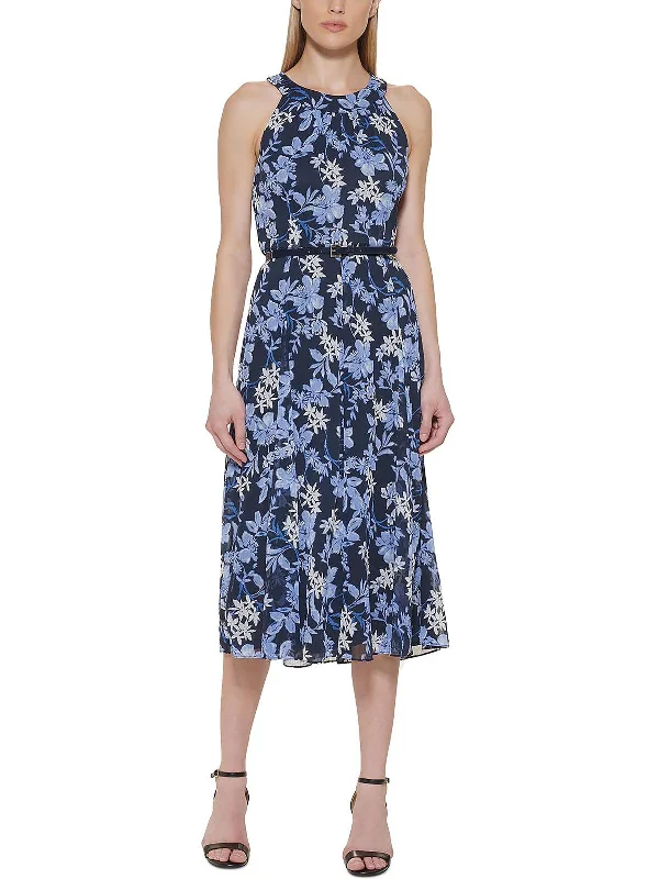 Women's Clothing Save On Inspired Styles Womens Floral Print Midi Fit & Flare Dress