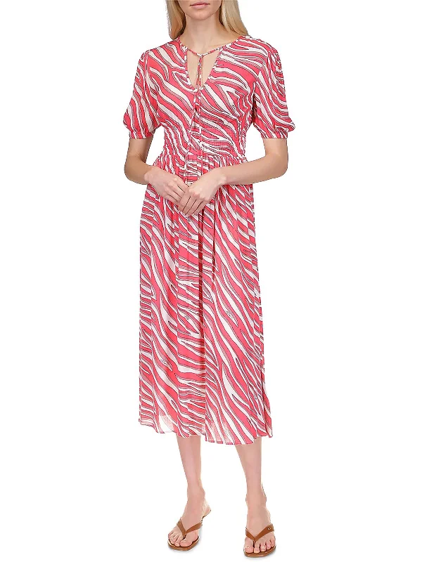 Women's Holiday Apparel Pastel Styles Womens Animal Print Viscose Maxi Dress