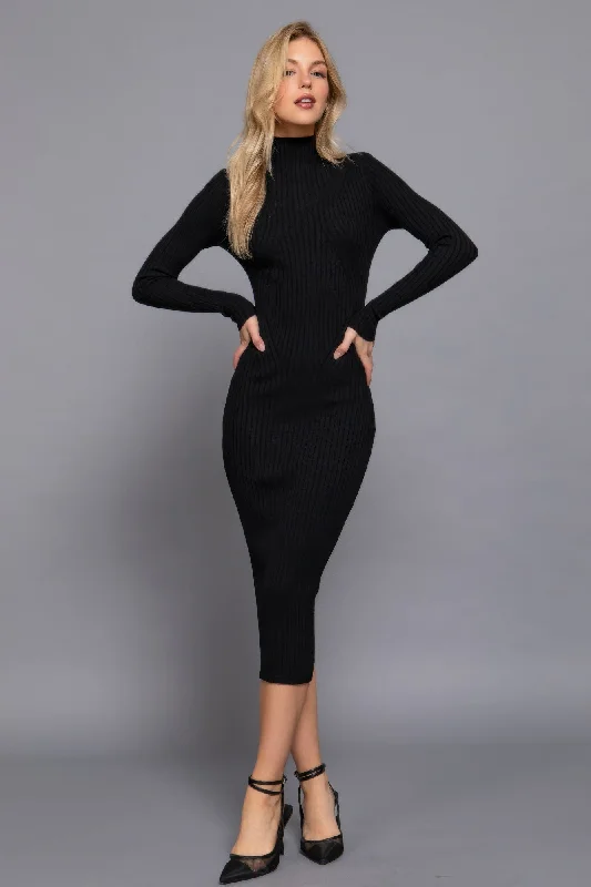 Women's Clothing And Garments Sets Exclusive Sale Long Sleeve High Neck Sweater Long Dress