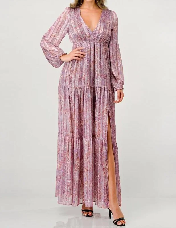 Women's Comfy Loungewear Outfit Limited Styles Tula Maxi Dress In Gold Blush Pebble