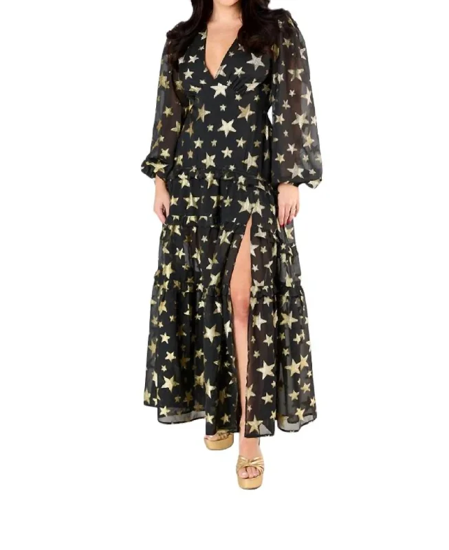 Chic Women's Garments Holiday Sale Zodiac Maxi Dress In Super Nova