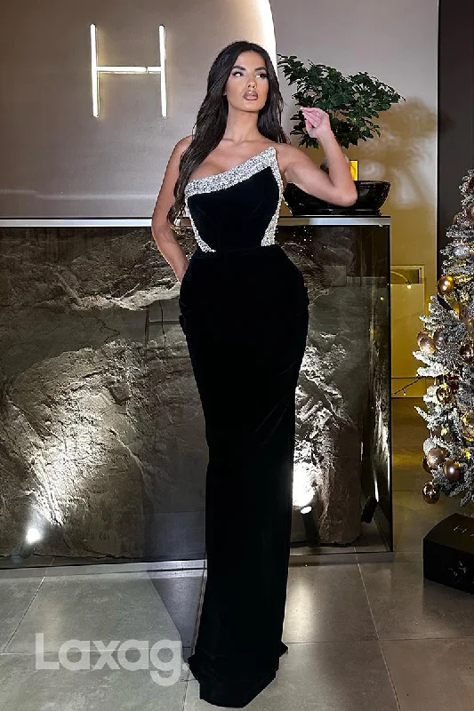 Casual Clothes For Women Unbeatable Prices 22286 - One Shoulder Beaded Sleek Satin Mermaid Party Prom Formal Evening Dress