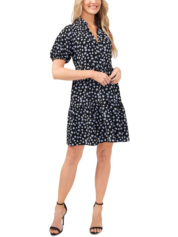 Affordable Women's Clothing Casual Chic Womens Causal Floral Print Shift Dress