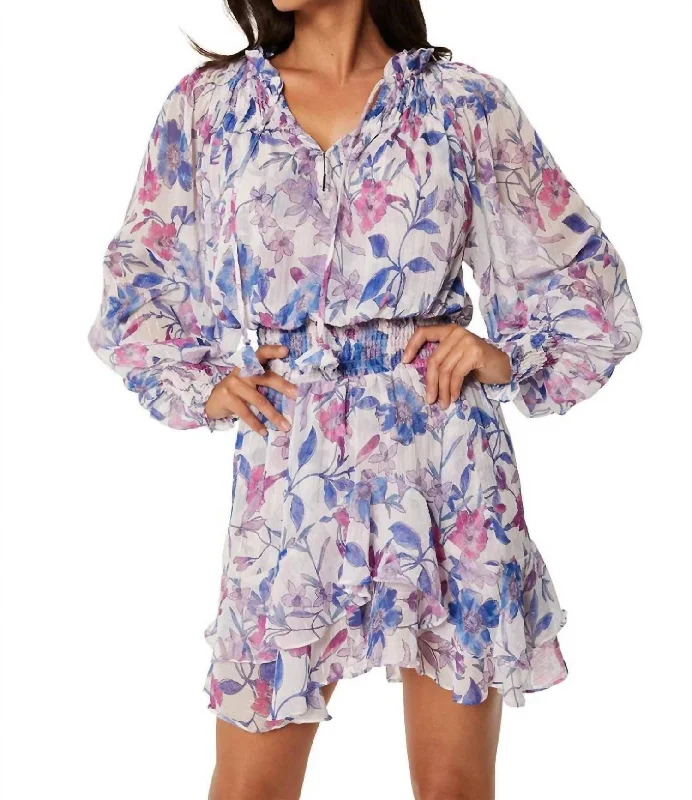 Women's Vacation Outfit Chic Outfits Almaha Dress In Amethyst Floral