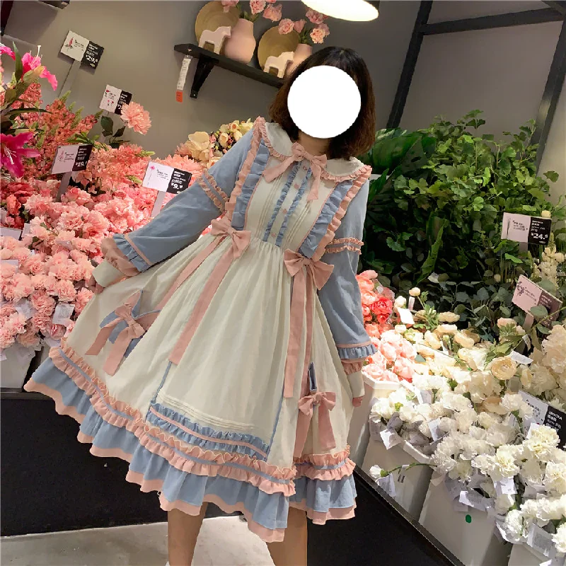 Women's Functional Apparel For Outdoor Activities Buy More, Save More Niu Niu~Plus Size Lolita Dress Oversized OP Long Sleeve