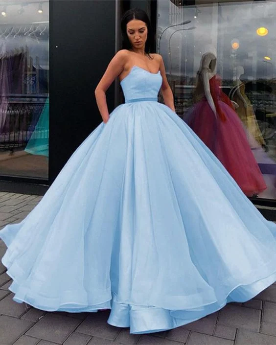 Casual Chic Women's Clothes Fashion For Every Occasion Sky blue ball gown prom dress quinceanera dress   cg15658