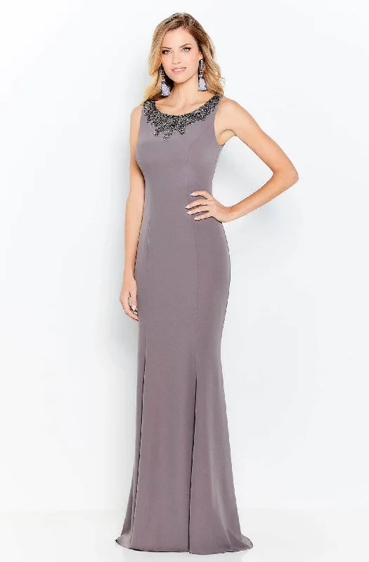 Women's Vintage-Inspired Clothing Limited Quantities Cameron Blake - 120621 Beaded Sleeveless Long Dress