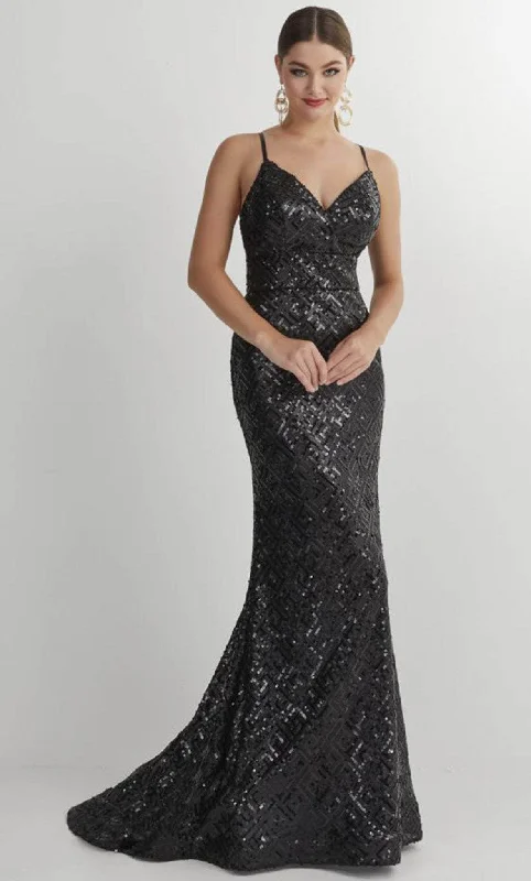 Stylish Women's Garments For Holidays Beat The Heat In Tropical Styles Studio 17 Prom 12909 - Sequined Sleeveless Evening Dress