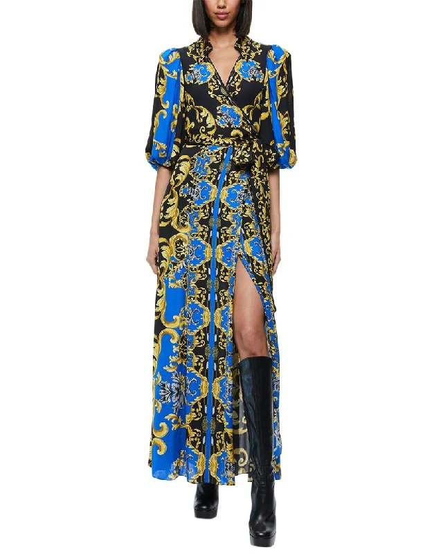 Women's Professional Clothes Summer Essentials alice + olivia Alisa Wrap Shirt Maxi Dress