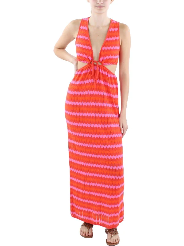 Women's Clothing Apparel Sets Budget-Friendly Fashion Womens Cut-Out Sleeveless Maxi Dress