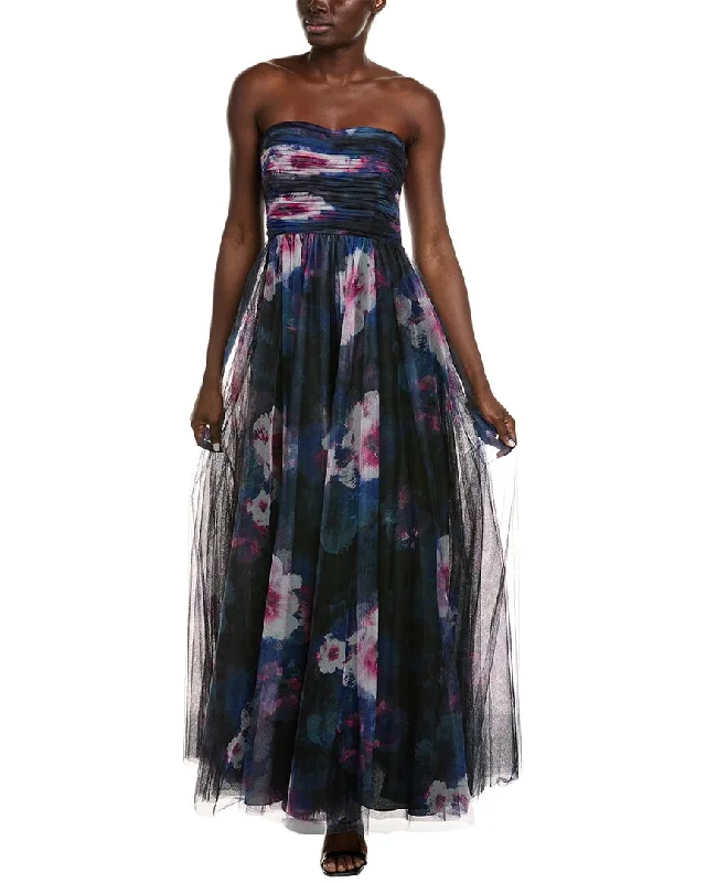 Women's Evening Attire Exclusive Sale ML Monique Lhuillier Nataly Tulle Maxi Dress