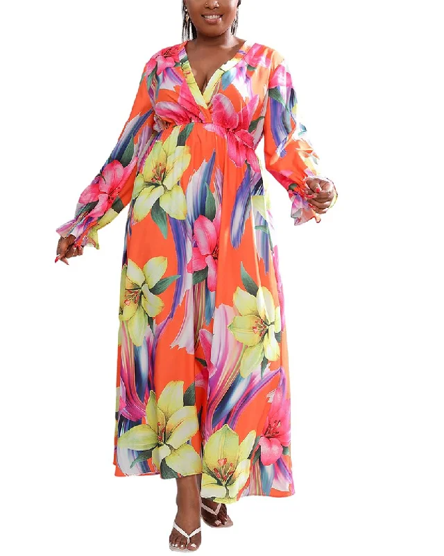 Women's Clothing Apparel Clearance Event Nino Balcutti Plus Maxi Dress