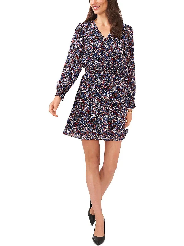 Women's Professional Outfit Hot Styles Petites Womens Floral Short Mini Dress