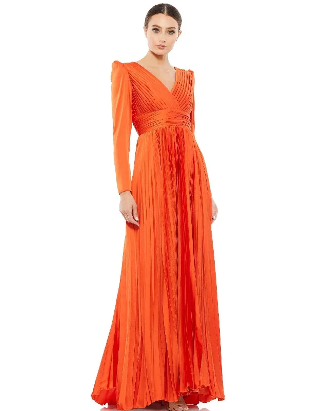 Women's Sporty Chic Clothes Best-Sellers Mac Duggal Long Sleeve Formal Pleated Dress Sale